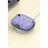 Onegif Airpods Pro 2 (2.nesil) Bright Simli Airpods Kapak - Pembe thumbnail 4