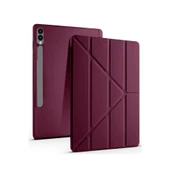 Samsung Galaxy X610 Tab S9 Fe Plus 12.4 Kılıf Kalemlikli Mars Tablet Kılıfı - Mürdüm thumbnail 1