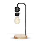 Xf01 Ampul Görünümlü Kablosuz Şarj Özellikli Gece Lambası - Siyah thumbnail 1