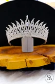 SimgeAksesuar Kristal Taşlı Şık Ve Zarif Gelin Tacı thumbnail 1