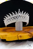 SimgeAksesuar Kristal Taşlı Şık Ve Zarif Gelin Tacı thumbnail 2