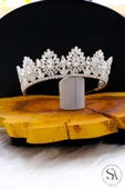 SimgeAksesuar Kristal Taşlı Şık ve Zarif Gelin Tacı thumbnail 2