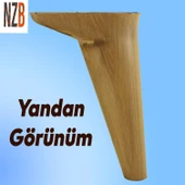 Mobilya Kanepe Sehpa TV Ünitesi Koltuk Ayağı 18 cm Açık Kahverengi Desenli Baza Ayak 4 Adet thumbnail 5