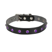 Taşlı Kedi ve Yavru Köpek Tasması 1,2x26 cm Mavi Large thumbnail 4