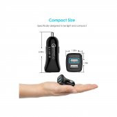 Choetech 36W Çift USB Çıkışlı Quickcharge 3.0 Araç Şarj Cihazı - C0051-V5 - Siyah - 3