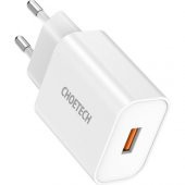 Choetech 18W Hızlı Şarj Cihazı - Quickcharge 3.0 Uyumlu - Q5003 - Beyaz - 1