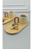 MİEN Bambu Oval Sunumluk Seti Çay Kahve Sunumluğu 2 Parça thumbnail 2