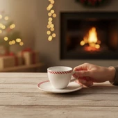 GÜRAL PORSELEN Bistro Red Glow Çay Takımı 6830 thumbnail 5