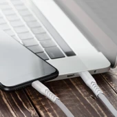 Nautica C400 Type-C to Type-C 65W Hızlı Şarj ve Data Kablosu 1.2 Metre Beyaz thumbnail 3