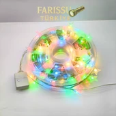 50 Metre RGB Yıldızlı LED Işık – 8 Modlu 250 Yıldız, Yılbaşı ve Etkinlik Aydınlatması thumbnail 4