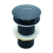 Lavabo Sifon Başlığı Pop-Up Taşmasız Mat Siyah thumbnail 1