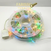 50 Metre RGB Yıldızlı LED Işık – 8 Modlu 250 Yıldız, Yılbaşı ve Etkinlik Aydınlatması thumbnail 3