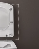 Elegant Duroplast Yavaş Kapanan Klozet Kapağı Mat Antrasit thumbnail 5