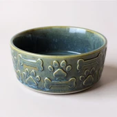 GreatHome 2’Li Porselen Kedi Köpek Mama Kabı ve Su Kabı Evcil Hayvanlar İçin thumbnail 5