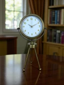 Zentime Eskitme Vintage Üç Ayaklı Masa Saati thumbnail 1