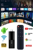 4K Ultra HD Android TV Stick - 8GB+128GB Depolama, Wi-Fi ve Bluetooth Kumandalı TV Çevirici thumbnail 5