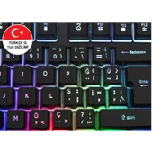 KB-R800 Metafor RGB Q Metal Yüzey Oyuncu Klavye thumbnail 5
