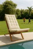 DEKORELA Ahşap Şezlong Sandalye thumbnail 3