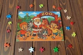 Hayellerden Doğan Puzzle Serisi Piroş Aliş ve Mırmır Hayvanat Bahçesinde 42 Parça A4 Puzzle thumbnail 1