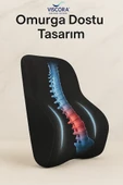 VISCORA Masaj Sistemli Ortopedik Sırt Minderi – Omurga Dostu Ergonomik Bel Desteği thumbnail 3