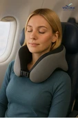 VISCORA Space Memory Foam Ortopedik Boyun Yastığı – Seyahat ve Ofis Kullanımı thumbnail 5