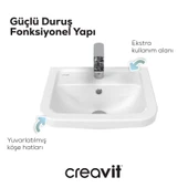 Key Köşeli Lavabo 36x45 cm Beyaz thumbnail 3