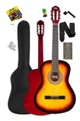 Midex CG-270SB Sunburst Renk Klasik Gitar 4/4 Yetişkin Boy Sap Ayarlı Full Set thumbnail 1
