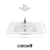 Su Etajerli Lavabo 80 cm Beyaz thumbnail 4