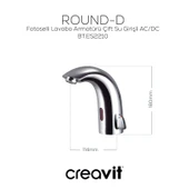 Fotoselli Lavabo Armatürü Çift Su Girişli AC/DC thumbnail 2