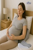 VISCORA Hamile Destek Yastığı – Yan Yatış, Bel, Karın ve Bacak Arası Destek Minderi thumbnail 2