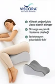 VISCORA Bacak Arası Yastık – Ortopedik Yan Yatış, Kalça ve Diz Destek Minderi 23x50x40 thumbnail 1