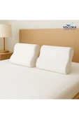 VISCORA Ortopedik Visco Boyun ve Omurga Destek Yastığı – Yan ve Sırt Üstü Uyku İçin Ergonomik thumbnail 2