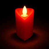 Hedies Pilli Kalpli Işıklı Yapay Mum Kırmızı (XAM-1283) thumbnail 3