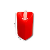 Hedies Pilli Kalpli Işıklı Yapay Mum Kırmızı (XAM-1283) thumbnail 2