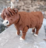 İnek 3D Oynar Eklem Hareketli Büyük Boy Maskot İnek Figür Oyuncak Biblo Yılbaşı Doğum Günü Hediye thumbnail 2