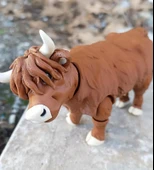 İnek 3D Oynar Eklem Hareketli Büyük Boy Maskot İnek Figür Oyuncak Biblo Yılbaşı Doğum Günü Hediye thumbnail 8