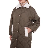 Kadın Kürk Detaylı Kapitone Mont thumbnail 8