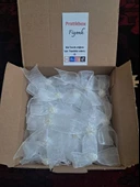 Pratikbox Orta boy Fiyonk 2cm Tül/ Beyaz Gül yarım inci /50 adet thumbnail 4