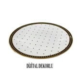 Seramik Tatlı Tabağı Dijital Baskılı Desen 6’lı Set 17 cm Şık Dekoratif thumbnail 3