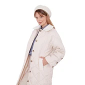 Kadın Kürk Detaylı Kapitone Mont thumbnail 12