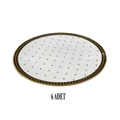 Seramik Tatlı Tabağı Dijital Baskılı Desen 6’lı Set 17 cm Şık Dekoratif thumbnail 2