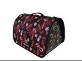 Leonpet Köpek ve Kedi Fly Bag Taşıma Çantası Siyah Çiçek Desenli 25x40x25 Cm thumbnail 2
