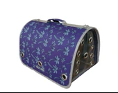 Leonpet Köpek ve Kedi Fly Bag Taşıma Çantası Siyah Çiçek Desenli 25x40x25 Cm thumbnail 1