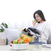 AMS NET® 360 Derece Dönebilen Mekanizmalı Yuvarlak Tepsi Formlu Sunum ve Servis Organizer Tablası thumbnail 3