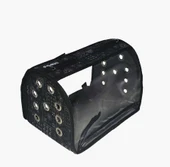 Lepus Kedi ve Köpek Şeffaf Fly Bag Çanta Ekstra Pembe 25x40x25 Cm thumbnail 1