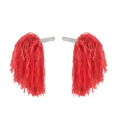 1 Çift ( 2 Adet ) Kırmızı Renk 23 Nisan Gösteri Ponponu thumbnail 2