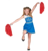 1 Çift ( 2 Adet ) Kırmızı Renk 23 Nisan Gösteri Ponponu thumbnail 1