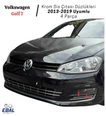Vw Golf 7 Krom Sis Çıtası Düzlükleri 4 Parça 2013-2019 Uyumlu Paslanmaz Çelik thumbnail 4