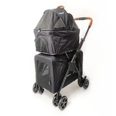 Zampa Tsunoda Kedi Köpek Taşıma Arabası Siyah 50x83x102 Cm thumbnail 1