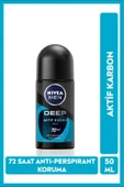 NIVEA Men Erkek Roll-on Deodorant Deep Beat 50ml, 72 Saat Anti-perspirant Koruma thumbnail 1